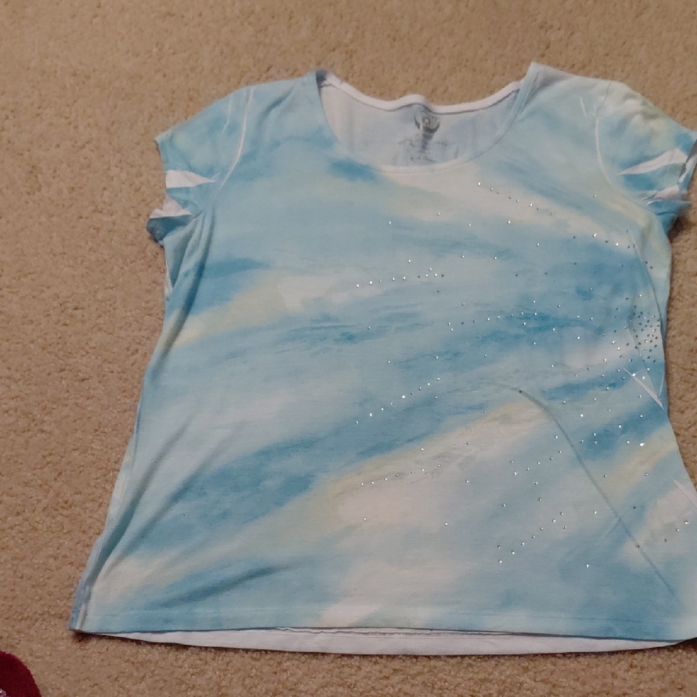 Woomen Blue Tie-Dye Shirt